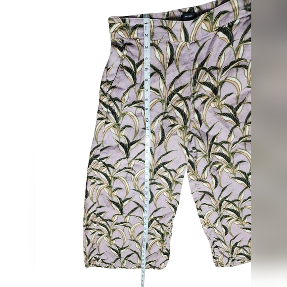 Tahari Lilac Floral Women's Linen Pull On Pants, Medium - Picture 3 of 7
